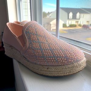 Slip On Shoes with Rhinestones